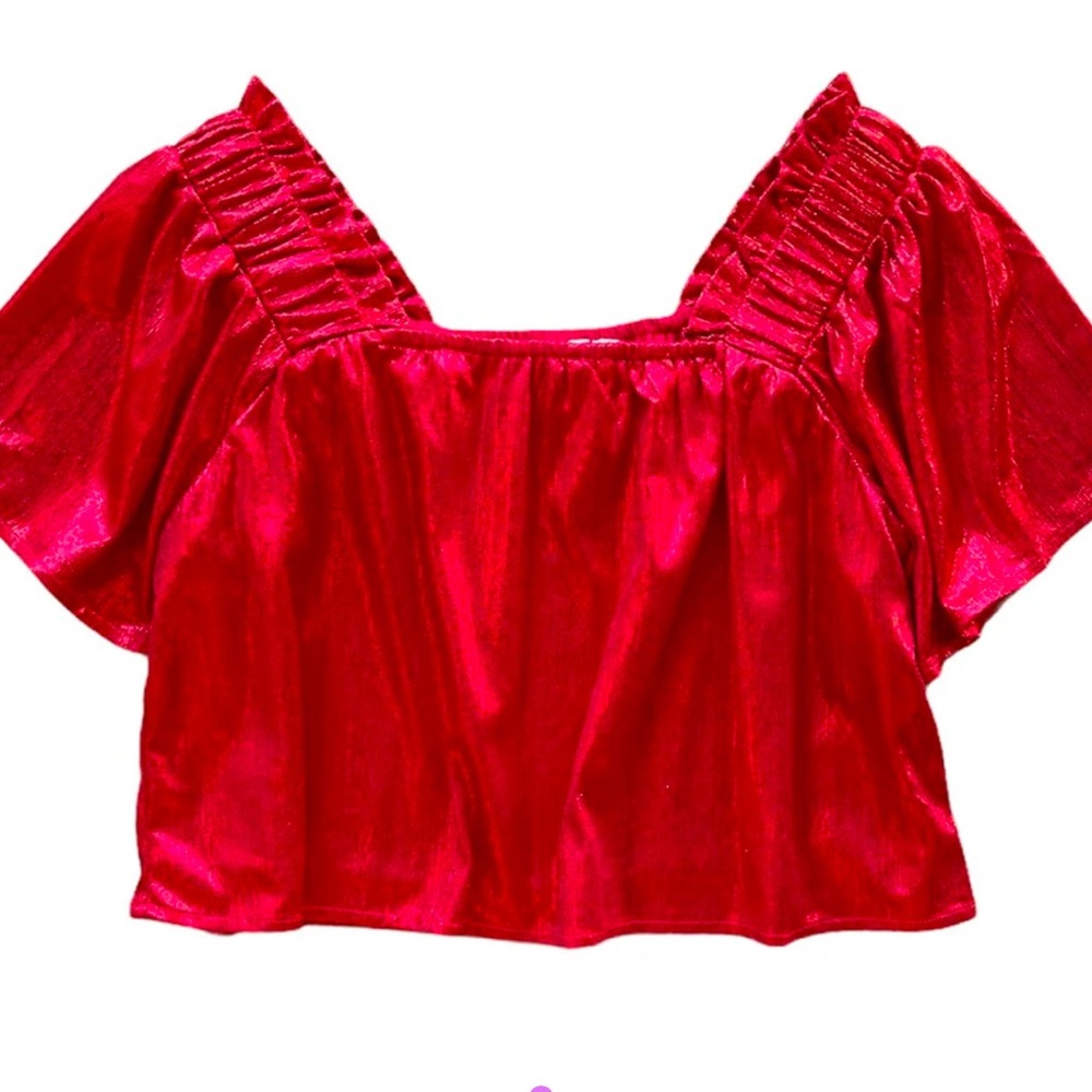 Queen of Sparkles Red Flutter 
Size: Medium
Color: Red
New, never worn